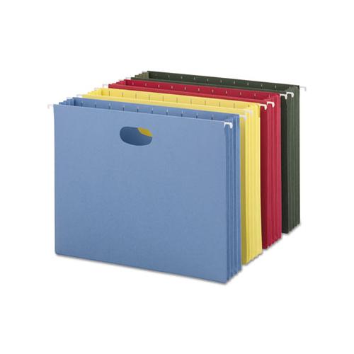 Hanging Pockets With Full-height Gusset, Letter Size, Assorted, 4-pack