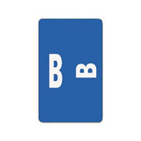 Alphaz Color-coded Second Letter Alphabetical Labels, B, 1 X 1.63, Dark Blue, 10-sheet, 10 Sheets-pack