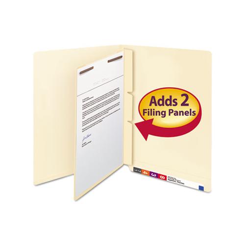 Self-adhesive Folder Dividers For Top-end Tab Folders W- 2-prong Fasteners, Letter Size, Manila, 100-box