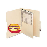 Self-adhesive Folder Dividers For Top-end Tab Folders W- 5 1-2" Pockets, Letter Size, Manila, 25-pack