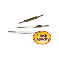 Standard Self-adhesive Fasteners, 1" Capacity, 2.75" Center To Center, Brown, 100-box