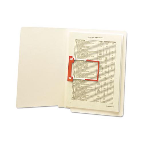 U-clip Bonded Fasteners, 2" Capacity, 2.75" Center To Center, Red-white, 100-box