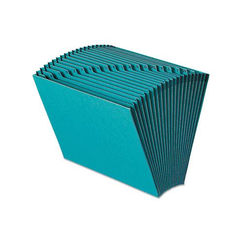 Heavy-duty Indexed Expanding Open Top Color Files, 21 Sections, 1-21-cut Tab, Letter Size, Teal