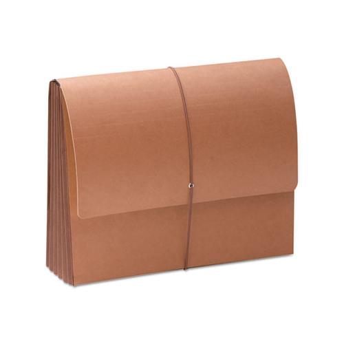 Tuff Expanding Wallets W- Elastic Cord, 5.25" Expansion, 1 Section, Letter Size, Redrope