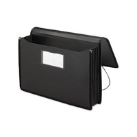 Poly Premium Wallets, 5.25" Expansion, 1 Section, Legal Size, Black