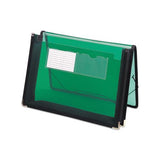 Poly Wallets, 2.25" Expansion, 1 Section, Letter Size, Translucent Green