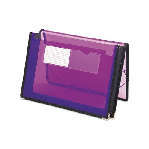 Poly Wallets, 2.25" Expansion, 1 Section, Letter Size, Translucent Purple