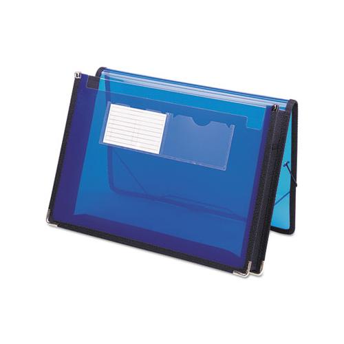 Poly Wallets, 2.25" Expansion, 1 Section, Letter Size, Translucent Blue