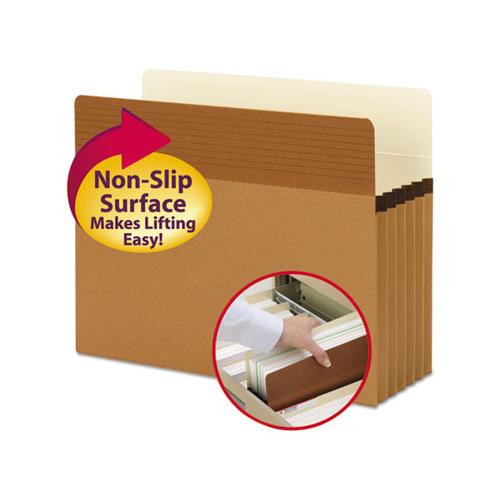 Easy Grip Pockets, 5.25" Expansion, Letter Size, Redrope, 10-box