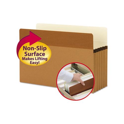 Easy Grip Pockets, 5.25" Expansion, Legal Size, Redrope, 10-box