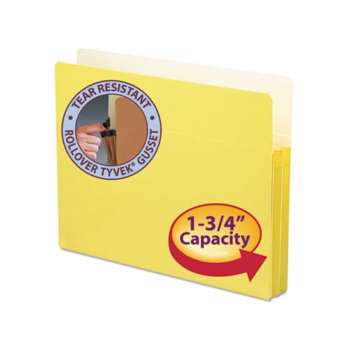 Colored File Pockets, 1.75" Expansion, Letter Size, Yellow