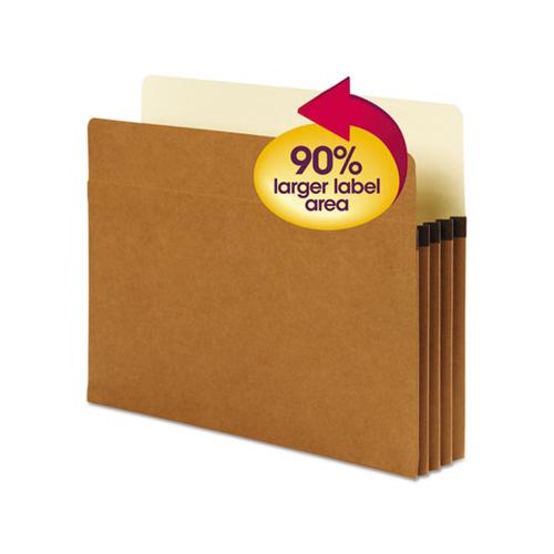 Supertab Pockets, 3.5" Expansion, Letter Size, Redrope, 25-box