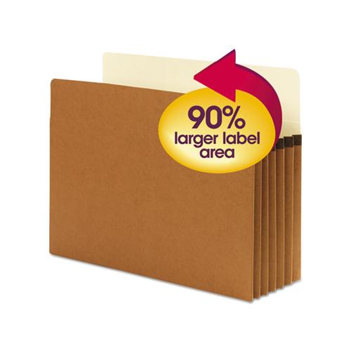 Supertab Pockets, 5.25" Expansion, Letter Size, Redrope, 10-box