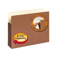 Redrope Drop-front File Pockets W- Fully Lined Gussets, 3.5" Expansion, Letter Size, Redrope, 10-box