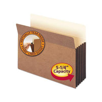 Redrope Drop-front File Pockets W- Fully Lined Gussets, 5.25" Expansion, Letter Size, Redrope, 10-box