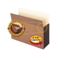Redrope Tuff Pocket Drop-front File Pockets W- Fully Lined Gussets, 5.25" Expansion, Letter Size, Redrope, 10-box
