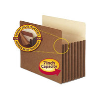 Redrope Tuff Pocket Drop-front File Pockets W- Fully Lined Gussets, 7" Expansion, Letter Size, Redrope, 5-box