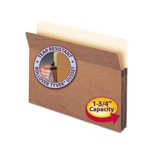 Redrope Drop Front File Pockets, 1.75" Expansion, Letter Size, Redrope, 50-box