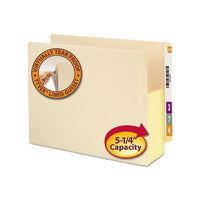 Manila End Tab File Pockets, 5.25" Expansion, Letter Size, Manila, 10-box