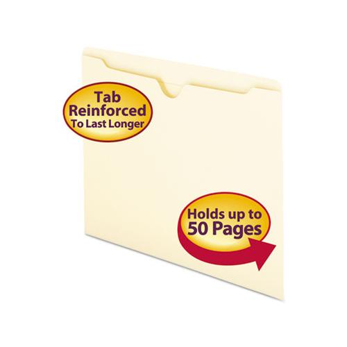 Manila File Jackets, 2-ply Straight Tab, Letter Size, Manila, 100-box