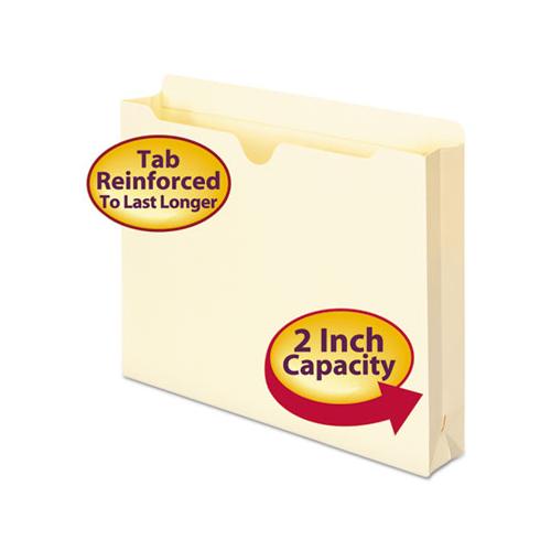 Manila File Jackets, 2-ply Straight Tab, Letter Size, Manila, 50-box