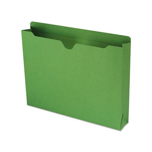 Colored File Jackets With Reinforced Double-ply Tab, Straight Tab, Letter Size, Green, 50-box