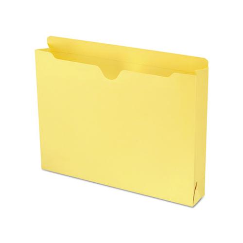 Colored File Jackets With Reinforced Double-ply Tab, Straight Tab, Letter Size, Yellow, 50-box