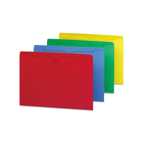 Colored File Jackets With Reinforced Double-ply Tab, Straight Tab, Letter Size, Assorted Colors, 100-box