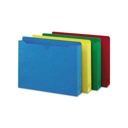 Colored File Jackets With Reinforced Double-ply Tab, Straight Tab, Letter Size, Assorted Colors, 50-box