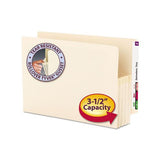 Manila End Tab File Pockets, 3.5" Expansion, Legal Size, Manila, 25-box