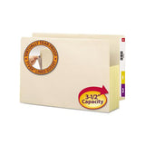 Manila End Tab File Pockets, 3.5" Expansion, Legal Size, Manila, 10-box