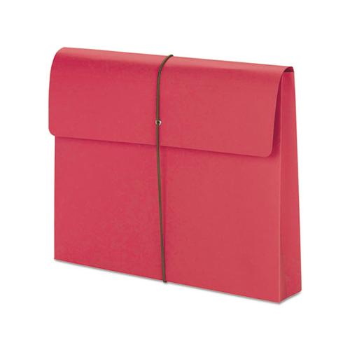 Expanding Wallet W- Elastic Cord, 2" Expansion, 1 Section, Letter Size, Red, 10-box