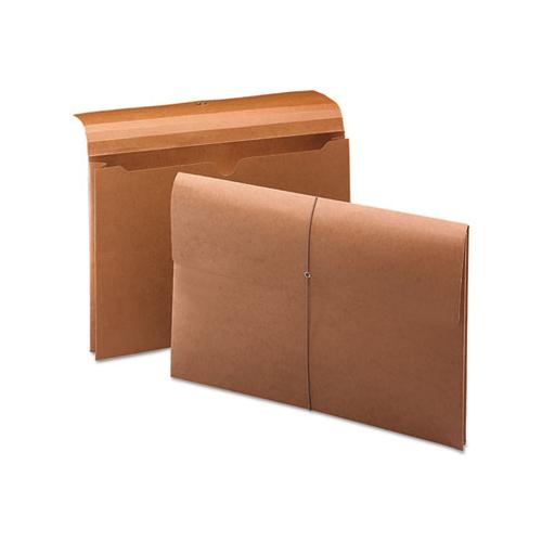 Expanding Wallet W- Elastic Cord, 2" Expansion, 1 Section, Legal Size, Redrope