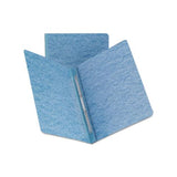 Side Opening Press Guard Report Cover, Prong Fastener, Letter, Blue