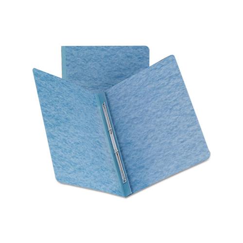 Side Opening Press Guard Report Cover, Prong Fastener, Letter, Blue