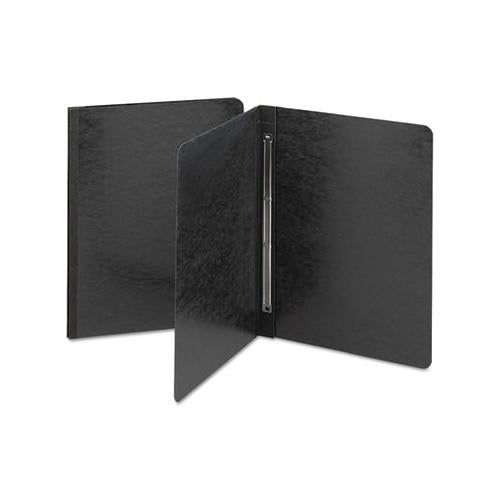 Side Opening Press Guard Report Cover, Prong Fastener, Letter, Black