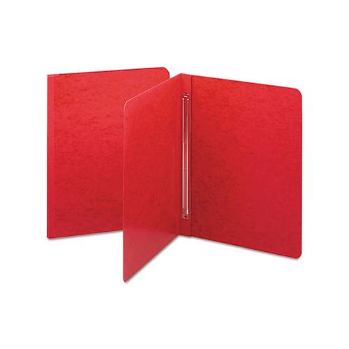 Side Opening Press Guard Report Cover, Prong Fastener, Letter, Bright Red