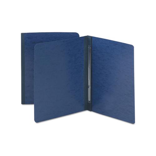 Side Opening Pressboard Report Cover, Prong Fastener, Letter, Dark Blue