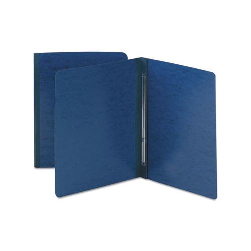 Side Opening Press Guard Report Cover, Prong Fastener, Letter, Dark Blue