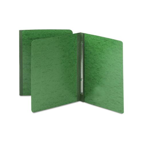 Side Opening Press Guard Report Cover, Prong Fastener, Letter, Green
