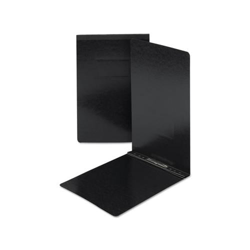 End Opening Pressboard Report Cover, Prong Fastener, Legal, Black