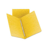 Side Opening Press Guard Report Cover, Prong Fastener, Letter, Yellow