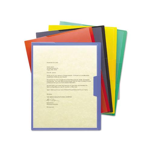 Organized Up Poly Opaque Project Jackets, Letter Size, Assorted Colors, 5-pack