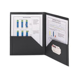 Frame View Poly Two-pocket Folder, 11 X 8.5, Clear-black, 5-pack