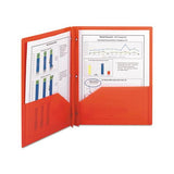Poly Two-pocket Folder W-fasteners, 11 X 8 1-2, Red, 25-box