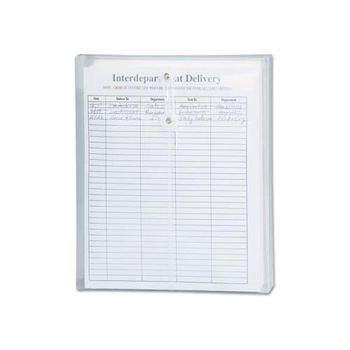 Poly String & Button Interoffice Envelopes, String & Button Closure, 9.75 X 11.63, Clear, 5-pack