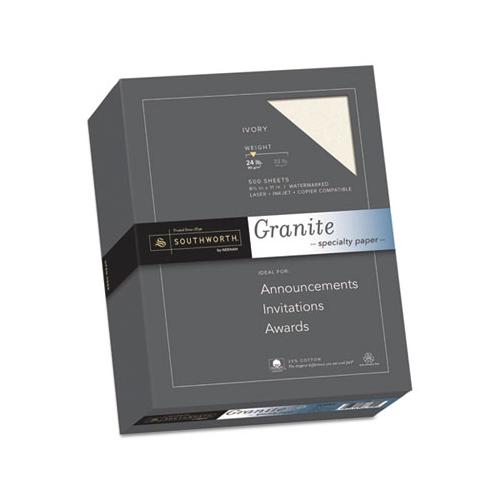 Granite Specialty Paper, 24 Lb, 8.5 X 11, Ivory, 500-ream