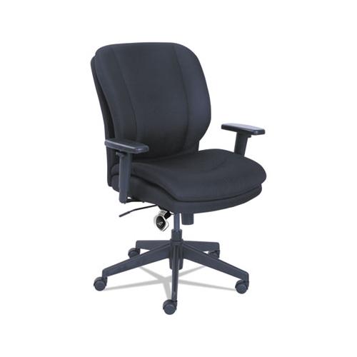 Cosset Ergonomic Task Chair, Supports Up To 275 Lbs., Black Seat-black Back, Black Base