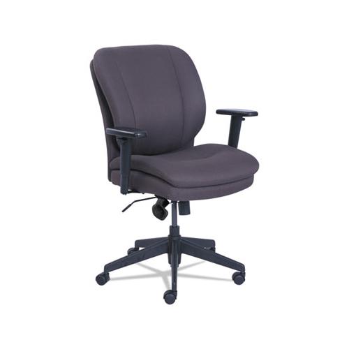 Cosset Ergonomic Task Chair, Supports Up To 275 Lbs., Gray Seat-gray Back, Black Base