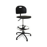 Workbench Shop Chair, 32" Seat Height, Supports Up To 250 Lbs., Black Seat-black Back, Black Base